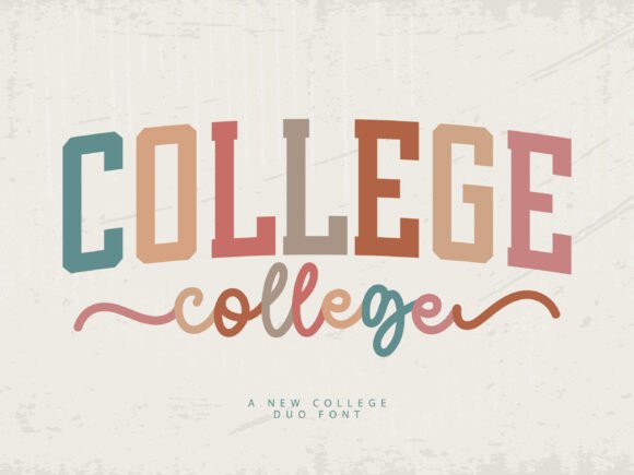 College Duo: The Premium Display Typeface for Smaller Business Branding