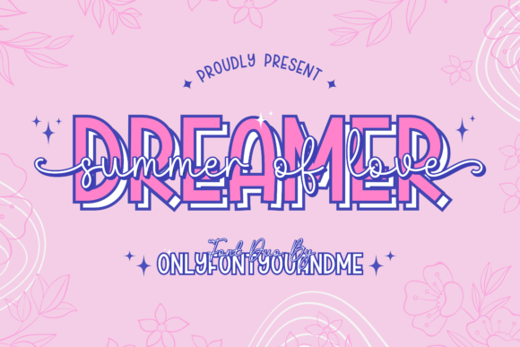 Dreamer Summer of Love: A Handwritten Display Font for Editorial Design