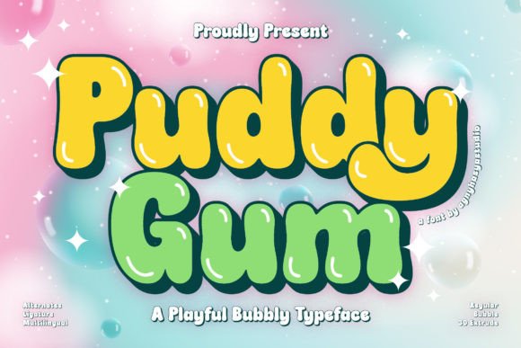 Puddy Gum: The Playful Display Typeface for Creative Branding